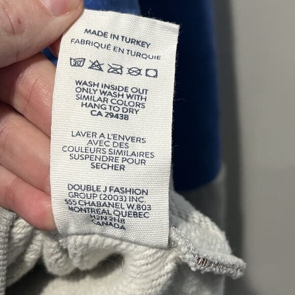 Wanakome Hoodie Women’s Small Corene Hooded Sweatshirt Blue Gray Colorblock - Picture 12 of 14